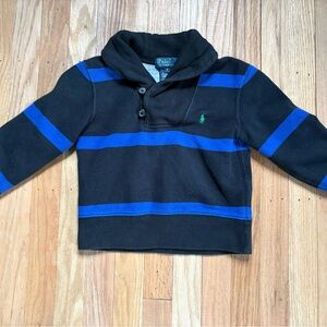 Ralph Lauren Kids Black and Blue Striped Sweater